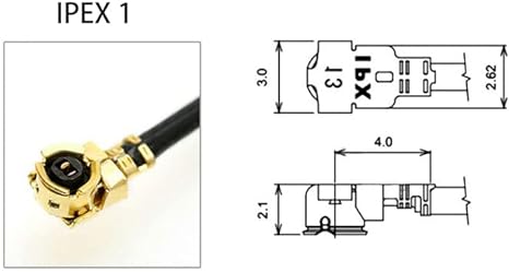 SMA connector to UFL extension 6 inch (15cm)